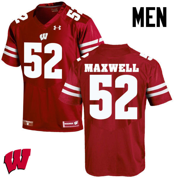 Wisconsin Badgers Men's #52 Jacob Maxwell NCAA Under Armour Authentic Red College Stitched Football Jersey FH40C51WH